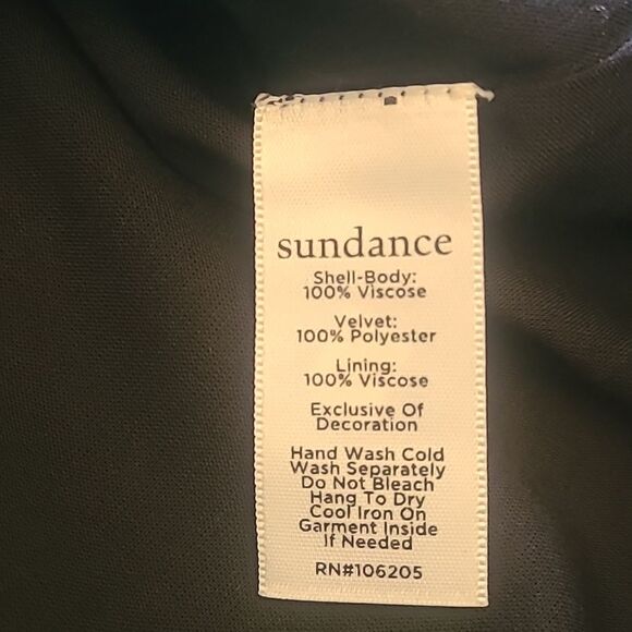 Sundance Catalog Princess Dreams Velvet Tunic Black & Metallic Embroidered Sz S - Picture 12 of 12